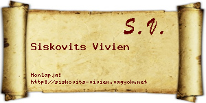 Siskovits Vivien névjegykártya