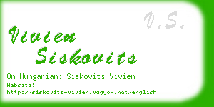 vivien siskovits business card